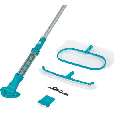 Bestway Poolpflege Set mit Akku Poolsauger für Pools bis 610 cm - 7 Teile - Pool Reinigungsset Image