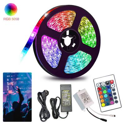 Swanew - 5M led Streifen set , rgb led Stripe 5050 smd, led Strip 30 LEDs, led not Image