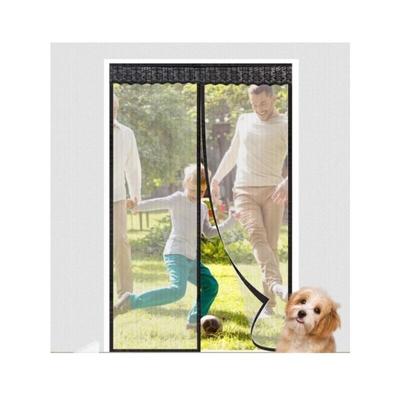 SNQ - Schwarz - Magnetischer Fliegengitter für Türen und Fenster 90x210 cm, Automatisch Image