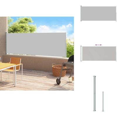 Vidaxl - Seitenmarkise Ausziehbar 220x500 cm Grau - Markise - Seitenmarkise - Sonnenschutz Image