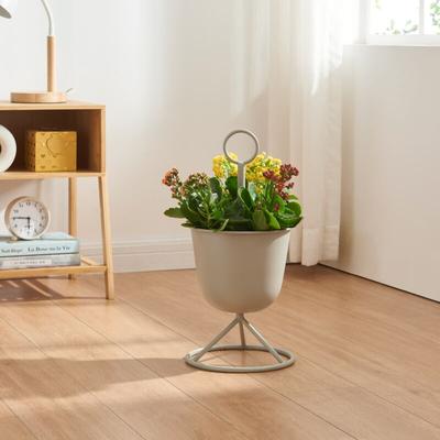 [en.casa] - Blumenständer Alphen 1 Topf 48x23cm Hellgrau Image