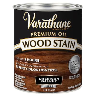 VARATHANE 211727H Premium Wood Stain, Oil Based, American Walnut, 1 Quart