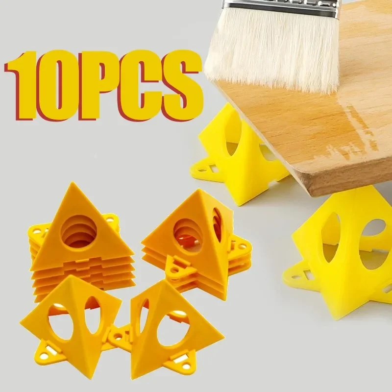 10pc Pyramide Geformt Stativ Dreieckige Halterung Holzbearbeitung Farbe Halterung Spray Malerei Halterung Kissen Block Hilfs Werkzeug Set Image