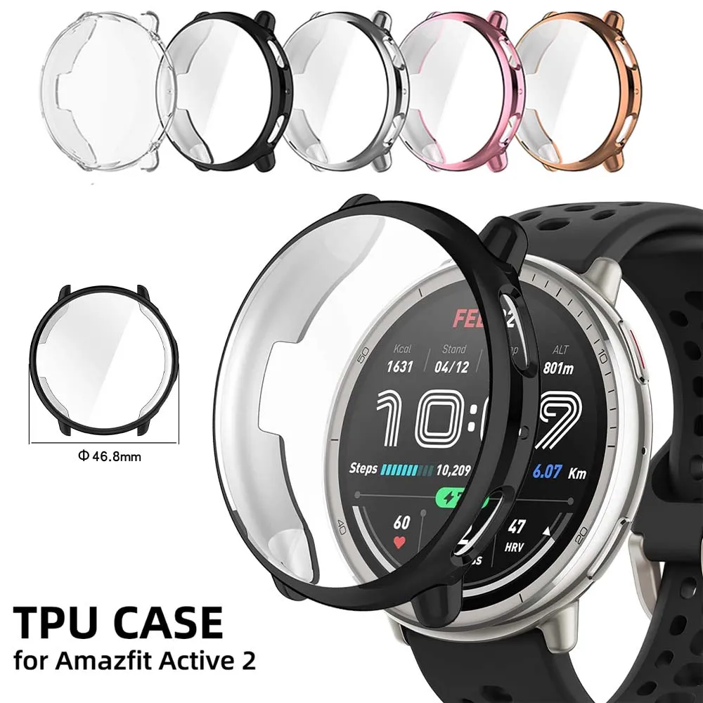 Uhrengehäuse für Amazfit Active 2, Displayschutzhülle, weiches TPU, rundum schützende Stoßstangenabdeckung für Active2-Zubehör Image