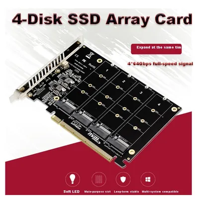 Hochgeschwindigkeits-Vierkanal-M.2 NVME PCIE 3.0 4.0-Übertragungsprotokoll-Erweiterungskarte 4 x 32 Image