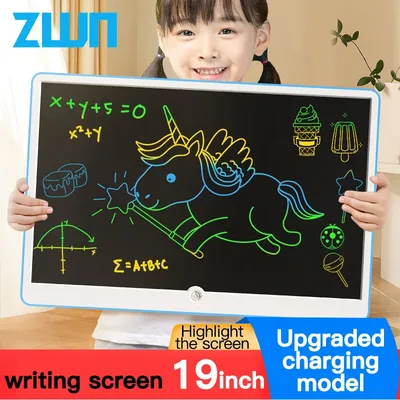 19-Zoll-LCD-Schreibtafel, Kunstschreiben, Malen, Kinderwerkzeuge, Lernspielzeug für 3 4 5 6 7 Jahre Image