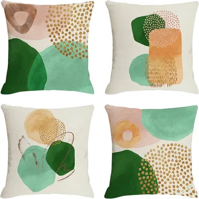 Grüner Reim Gold Dot frischer Luxus-Kissenbezug Schlafzimmer Sofa dekorativer Kissenbezug mit Image