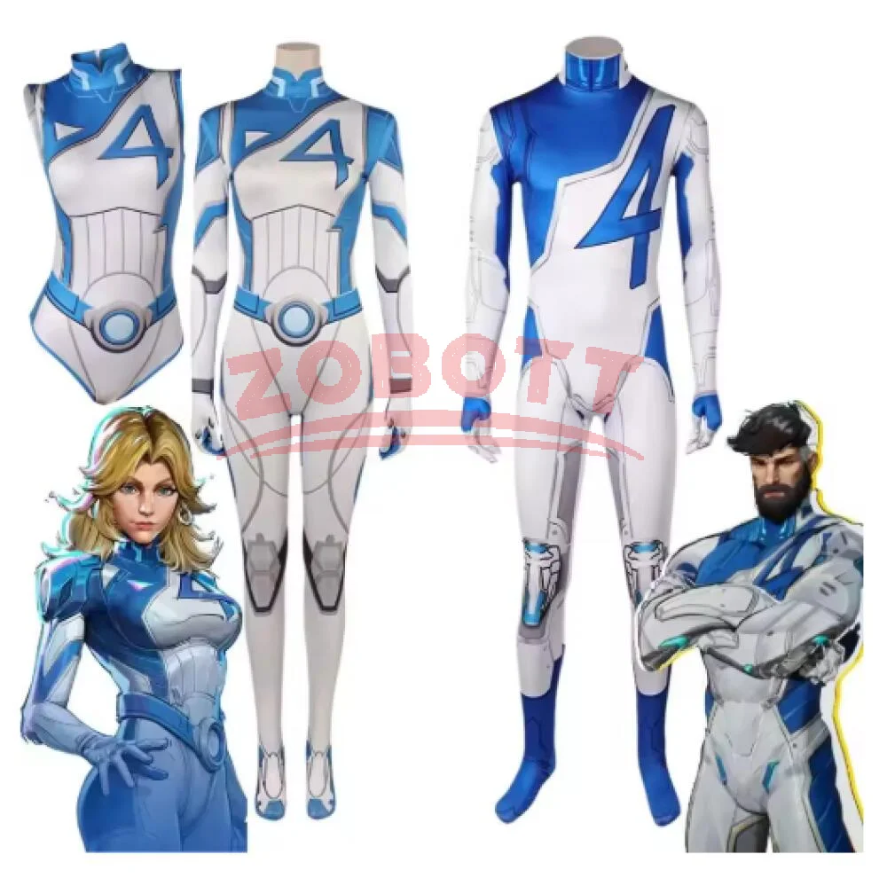 Rivals Psylocke Cosplay Fantasia Damenkostüm Fantastischer 4. Luna Snow Susan Storm Invisible Lady Disguise Halloween-Anzug Image