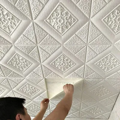 35*35 cm 3D Wohnkultur Wand Panel Selbst Klebe Tapete Schälen Und Aufkleben Wohnzimmer Ziegel Image