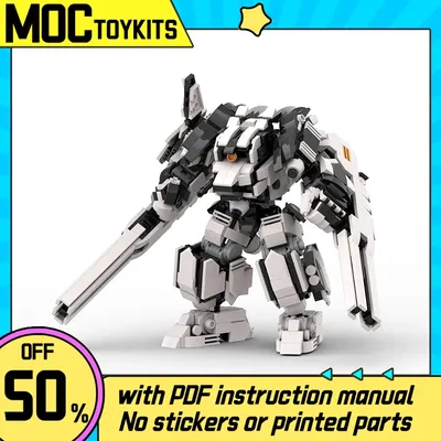 Mech Warrior MOC Bausteine Titan Schwere Armbrust Große Montage Roboter Modell Set Spielzeug Image