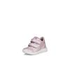 Lauflernschuh ECCO "SP.1 LITE INFANT", Kinder, Gr. 20, rosa, Leder, Textil, casual, Schuhe, Babyschuh, Klettschuh, Sneaker mit praktischen Klettriemchen