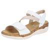 Keilsandalette REMONTE, Damen, Gr. 41, rosa (weiß, roségoldfarben), Leder, casual, Schuhe, Sommerschuh, Klettschuh, Riemchensandale mit Softfußbett