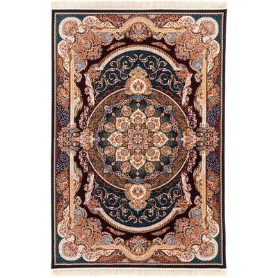 Orientteppich MORGENLAND "Orientteppich - Aime - rechteckig", blau (dunkelblau), B:100cm H:9mm L:150cm, Acryl, Teppiche Image