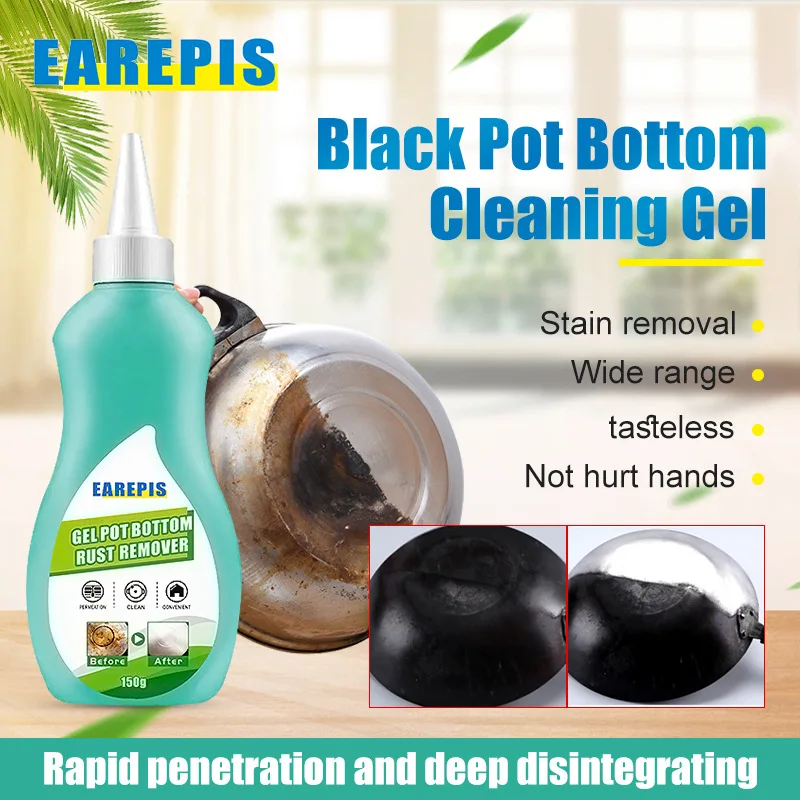 Gel-Küchenreiniger – Mehrzweck-Rostentferner für geschwärzte Töpfe, rückstandsfreier Metalloberflächenentfetter, Küchenreinigungslösung Image
