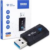 Â® Dongle 1300Mbps Adapter 2.4G/5G Dual Mini USB 3.0 802.11ac Network Adapter for PC