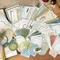 JIANQI 100 pcs/pack Vintage mémo papier ensemble bricolage Scrapbooking fournitures scolaires décor