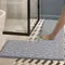 Tapis de sol absorbant pour salle de bain, salle de douche, flanelle en fourrure en forme de L,