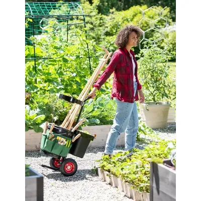 Gardener's Supply Company Heavy Duty Mobile Tool Storage Caddy | All in One Easy-Roll Garden Utility