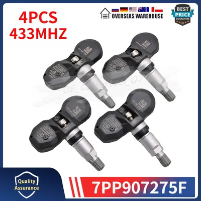 7PP907275F 7PP907275B 4Pcs Car Tire Pressure Sensor TPMS 433MHZ For Volkswagen Touareg Audi A4 A6 A8