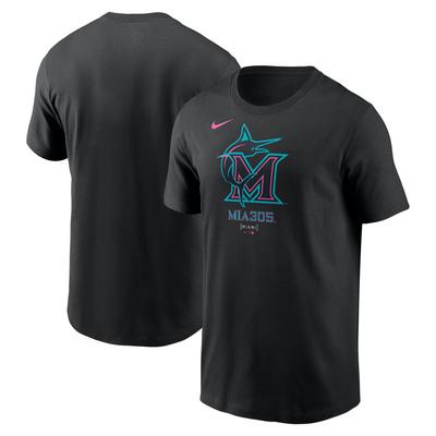 Miami Marlins Nike City Connect T-Shirt mit großem Logo – Herren Image