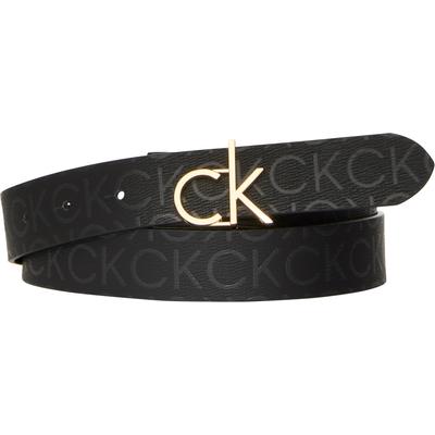 Ledergürtel CALVIN KLEIN "CK BCKL RVRSBL BLT 3", Damen, Gr. 90, schwarz, Rindsleder, gemustert, mehrfarbig, casual, Gürtel, Größenverstellbar Image