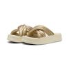 Sandale PUMA "Leadcat Platform Metallic Sandalen Damen", Gr. 40.5, gold light sand beige, Obermaterial: Synthetik; Futter: Textil; Innensohle: Synthetik; Laufsohle: Synthetik, Schuhe