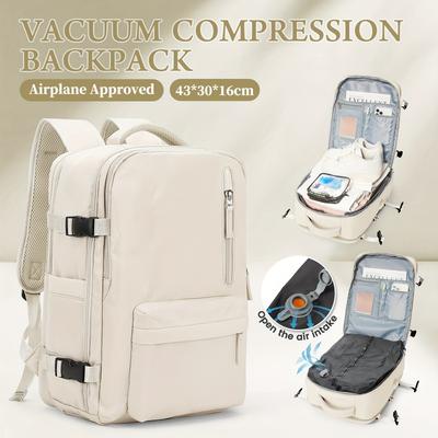 "TEMU 40l Lightweight Airline Approved Business Travel Backpack For - Vacuum Design, 17" Laptop Compartment, Adjustable Straps, Multiple Compartments, Machine Washable, Open Airline Window" Image