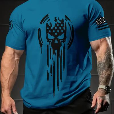 TEMU Men's Round Neck Short Sleeve 3d Novelty T-shirt Printed Casual Image