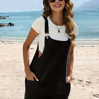 TEMU Casual Short Overalls For Fashionable Women, Vacation. Image