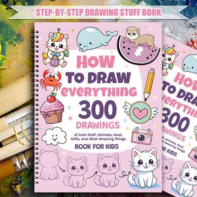 TEMU How To Draw Anything For Painting Enthusiasts - 300 Cute Drawings Of Adorable Animals, Food, Gifts & More - 14+ Image