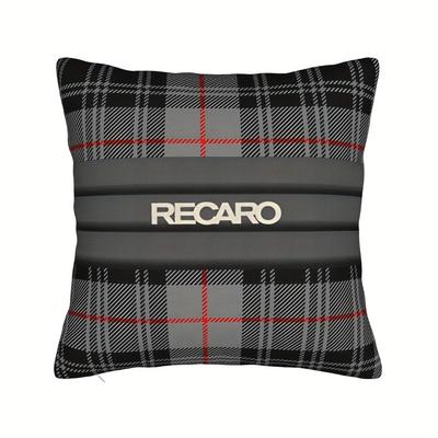TEMU 1pc Recaro Seat Cover - Clan Moffat Scottish Tartan Design, Soft & Machine Washable Polyester, Farmhouse Home Decor Accent (no Pillow Core) Image