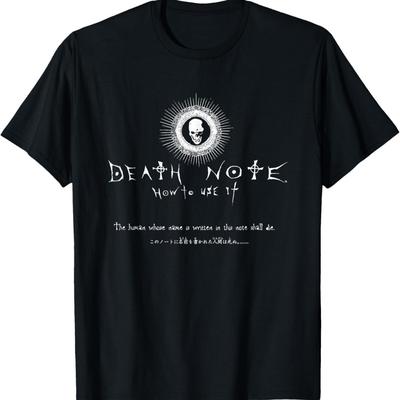 TEMU How To Skull Logo Anime T-shirt Men's Cotton Printed T-shirt Image