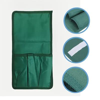TEMU 1pc Adjustable Folding Metal Garden Kneeler Stool With Tool Bag Side, Gardening Chair For Outdoor Activities And Lawn Use, Garden Stoo Image