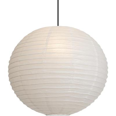 TEMU 1pc 16/20 Inch Round Rice Paper Lampshade, White Paper Lantern Light, Hanging Paper Shade, Wild Mouth Lampshade, Suitable For Living Room, Bedroom, Home Decor, Kitchen Decoration Image