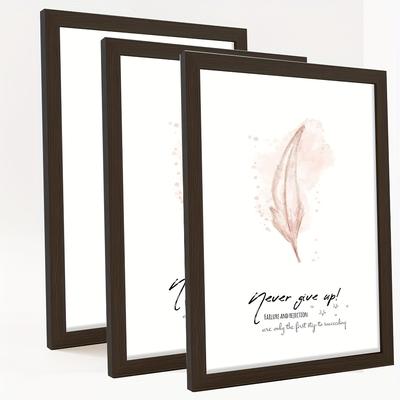 TEMU 1/3pcs 30x40cm A4 21x30cm Modern Photo Frames Wall Art Pictures Frame For Tabletop And Wall Mounting Canvas Photo Painting Wood Frame Image