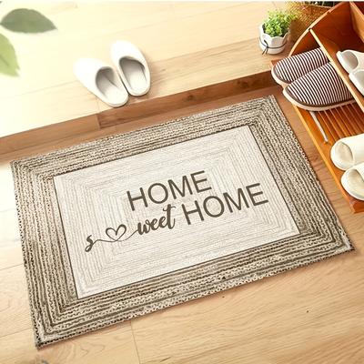 "TEMU 1pc "" Welcome Mat, Non-slip Backing Doormat For Entryway, Bedroom, Kitchen, Laundry Room, Bathroom Door, Multi-use Area Mat, Decor" Image