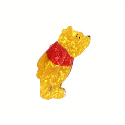 TEMU Winnie The Claw Clip - Cute Cartoon Anti-slip Hair Clip For Women & S, Medium Size Mixed Colors Hair Accessories Gift, Hair Accessories, Whimsical Style, , Image