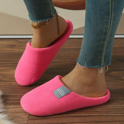 TEMU Cozy Fleece Slip- Shoes For Women - Soft, Warm Indoor Slippers With Non-slip Sole, All Image
