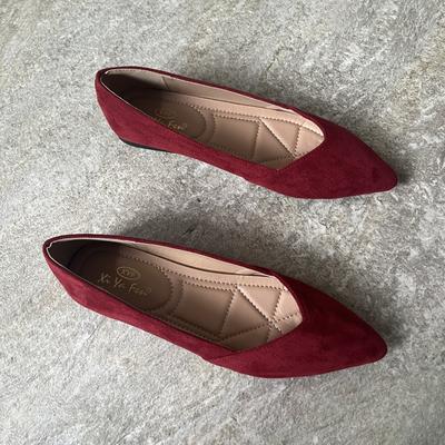 TEMU 1 's Mary- Flannel , -on Pointed Toe Shoes, Footwear Pu And Polyurethane Image
