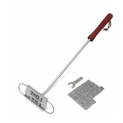 Tigrezy - bbq Grill Grill Brandeisen mit 55 abnehmbaren Buchstaben diy Fleisch Steak Burger bbq Image