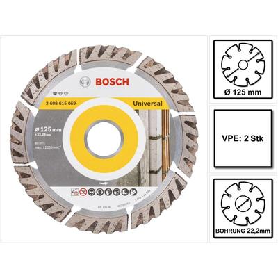 Bosch Professional - Bosch Standard for Universal Diamanttrennscheibe 125 x 22,23 mm 2 Stk. ( 2x Image