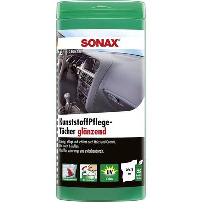 Sonax - Kunststoff Pflege Tücher glänzend 25Stk in Box für Kunststoff, Holz, Gummi Image