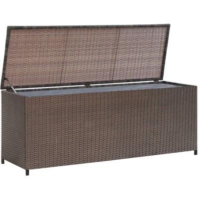 Garten-Auflagenbox Braun 120x50x60 cm Poly Rattan CFW812887 Image