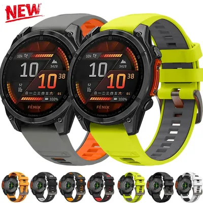 22mm 26mm Quick Fit Für Garmin Fenix 8 47mm Fenix 6 7 pro Armband Silikon Armband für Garmin Fenix 3 Image