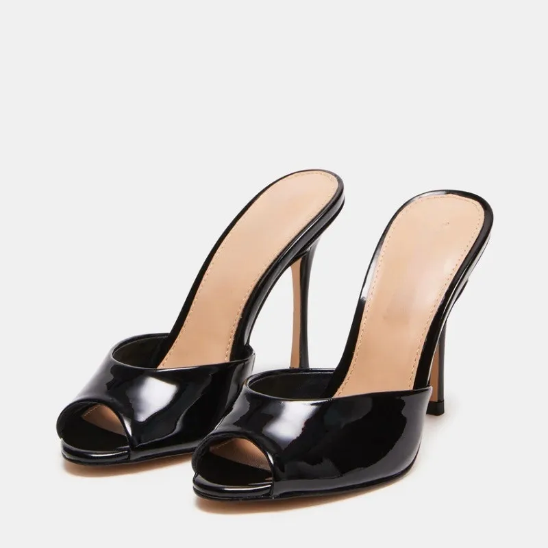 Damen-Sandalen mit hohen Absätzen, sexy Damen-Peep-Toe, spitze Zehen, dünne Absätze, Schuhe, Outdoor-Designer, Damen-Party-Hausschuhe, große Größe 45