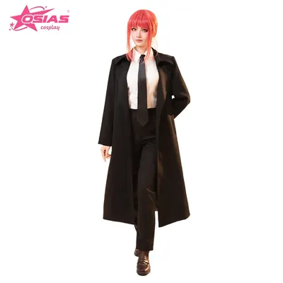 OSIAS Makima Cosplay Kostüm Set Makima Perücke Makima Schuhe Kettensäge Mann Image