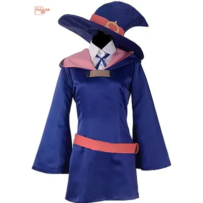 Frauen Kagari Atsuko Akko Cosplay Kostüm Schuluniform Halloween Hut Umhang Custom Image