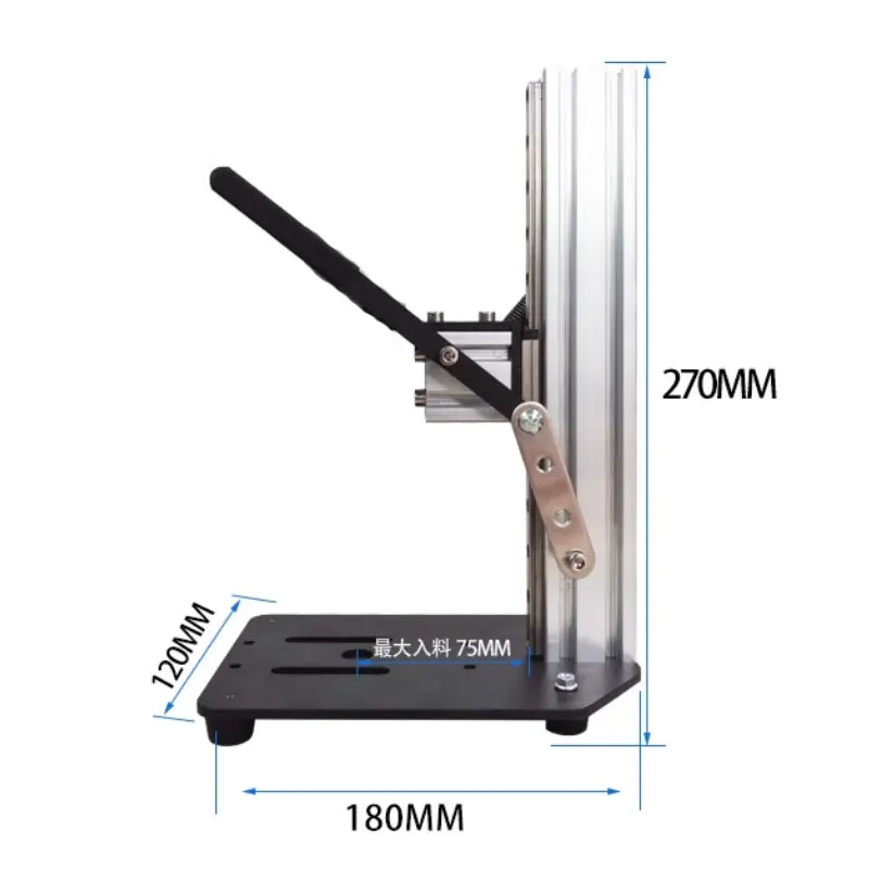 Small Micro Table Drill Holder Bracket Desktop Electric Drilling Hole DIY Insert Nut Tool Woodwork Plastic 3D Print Bench Drill Image