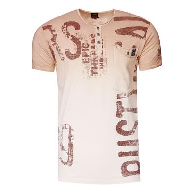 T-Shirt Verwaschen mit Farbverlauf und Prints Image