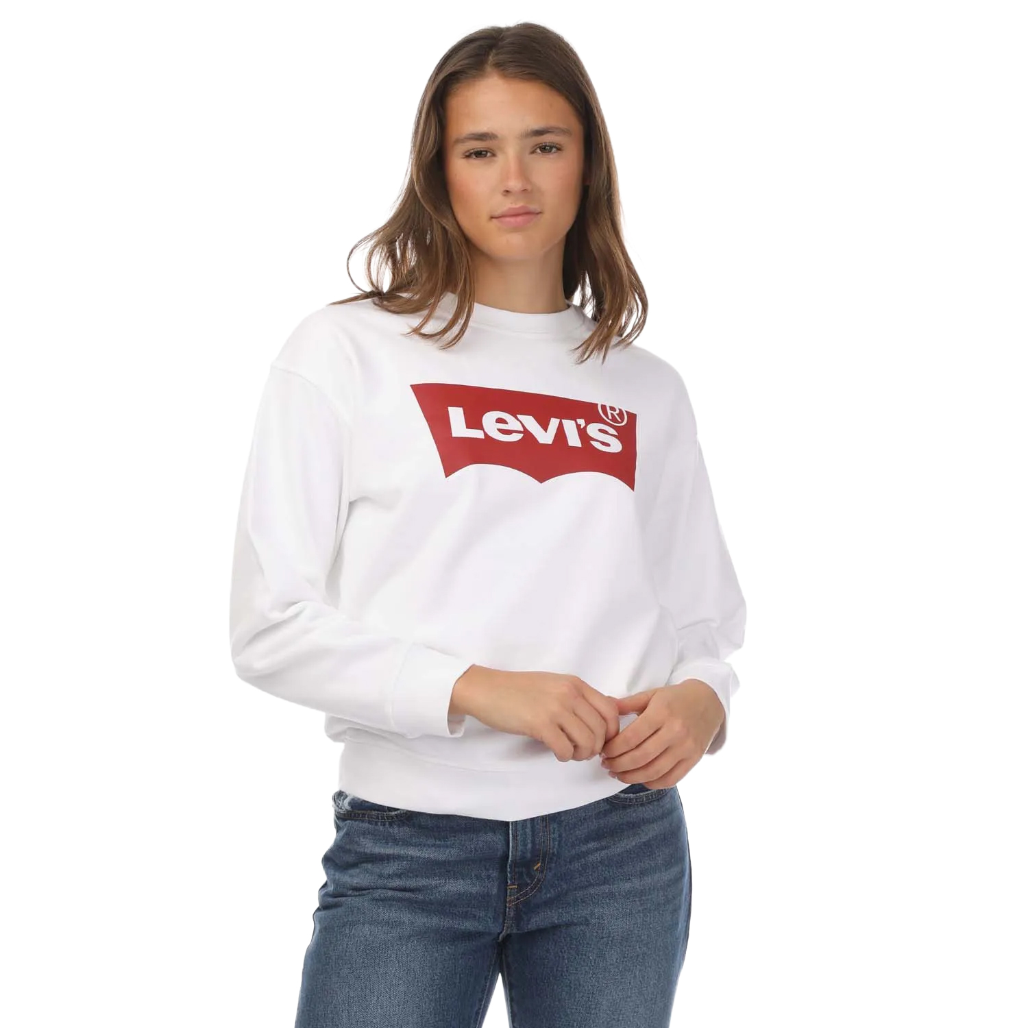Levis - Sweatshirt Rundhalsausschnitt für Damen (Weiß) Image
